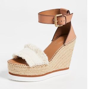 See by Chloe Glyn Wedge Espadrilles- size 37!